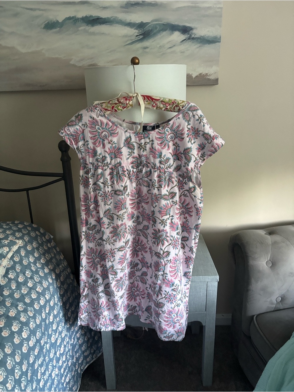 Women’s ' Pink Floral Short-Sleeve Dress